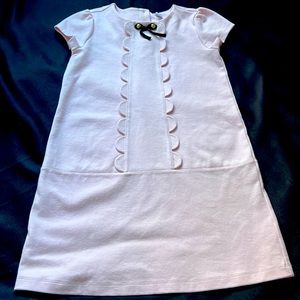 Janie and Jack Parisian Blush girls pink bow dress size 10